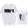 Anime T-shirt New Cross-border Animation Printed Wings Casual Large Size Men's Pure Cotton Loose T-shirt Men's