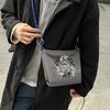 Embroidered Ins Bucket Small Cloth Bag Women's 2025 New Simple Contrast Color for Walking One-shoulder Crossbody Mobile Phone Bag