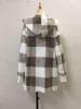 Women's Autumn/Winter Hooded Plaid Plush Cardigan Jacket