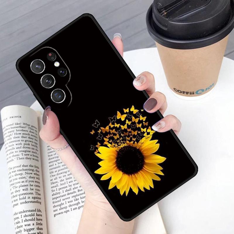 Beauty Yellow Sunflower phone case Cover For Samsung Galaxy S24 S25 Ultra S21 S22 Ultra S10E Note 10 Plus Note 20 FE S23