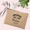 Best Godmother In World Print Cosmetic Bag Women Neceser Makeup Bag Linen Zipper Pouch Travel Toiletry Organizer Godmother Gifts