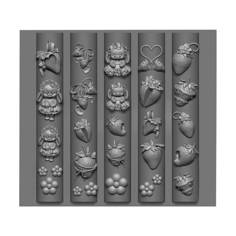 

Прозрачная силиконовая форма для ногтей Шаблон для ногтей Силиконовая текстура для объемного искусства Многоразовый инструмент с элегантными кружевными узорами-бантиками