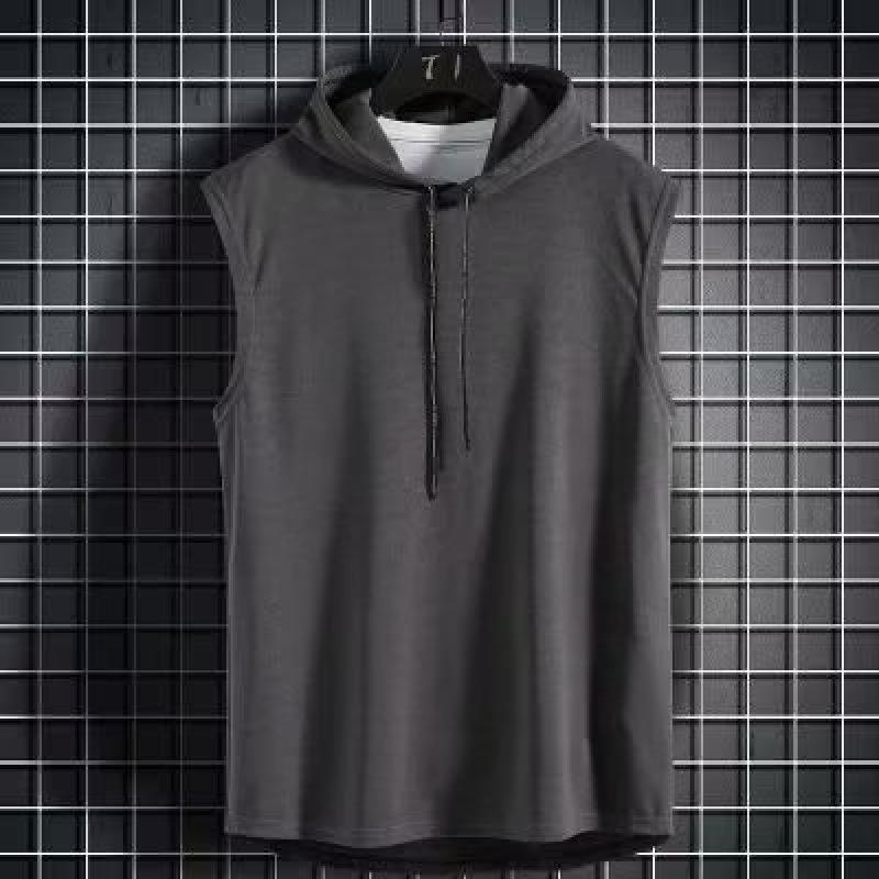 Men's Trendy Hooded Vest - Modern Style, Youthful Appeal