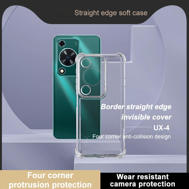 IMAK UX-4 Series Phone Case For Huawei nova Y72 4G/Enjoy 70/Enjoy 70S,Straight Frame Four Corner Shockproof Clear TPU Cover