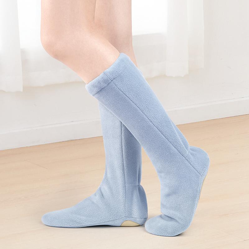 Teens Women Warm Ballet Boots Warm Velvet Boots Tall Thermal Dance Boots Warm Up High Ballet Shoes Training Shoes Winter 27-28EU/CN28-29 синий