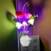 0.5w Led Night Light With Auto Sensor Energy Saving Rose Flower Mushroom Plug In Lamp For Bedroom