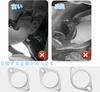 Korekaou Muffler Gasket 1 Set Stainless Steel Muffler Flange with