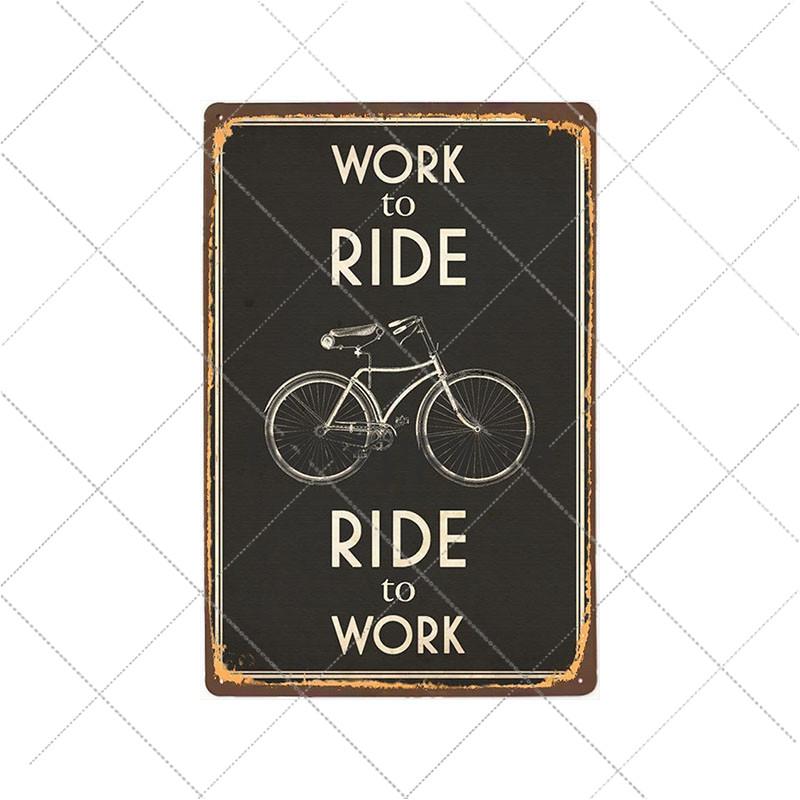 Segni Metallici Bici Vintage Poster Retro Bici da Ciclismo Decorazione Bar Pub Club Shabby Chic Pittura Artistica da Parete Targhetta 20x30cm