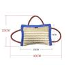 Durable Small Dog Training Bite Tug Toy Linen Bite Pillow Puppy Interactive Pet Toy with 3 Handles Pet Supplies