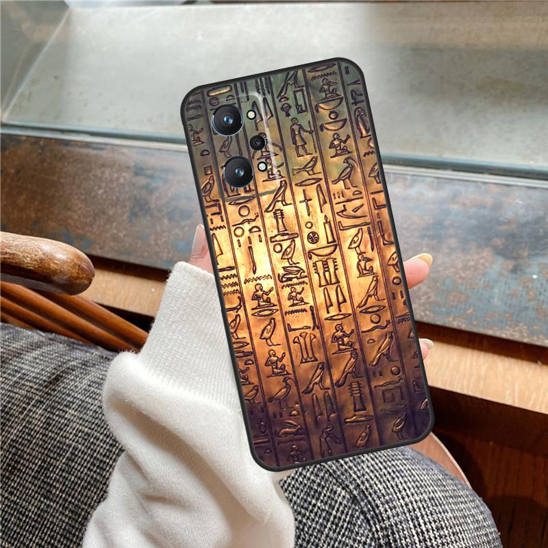 

Egyptian Hieroglyphics Case For Realme 15 Pro GT7 GT6 11 12 13 14 Pro Plus C55 C51 C53 C35 C33 C61 C65 C67 C71 C75 Realme 11 Pro