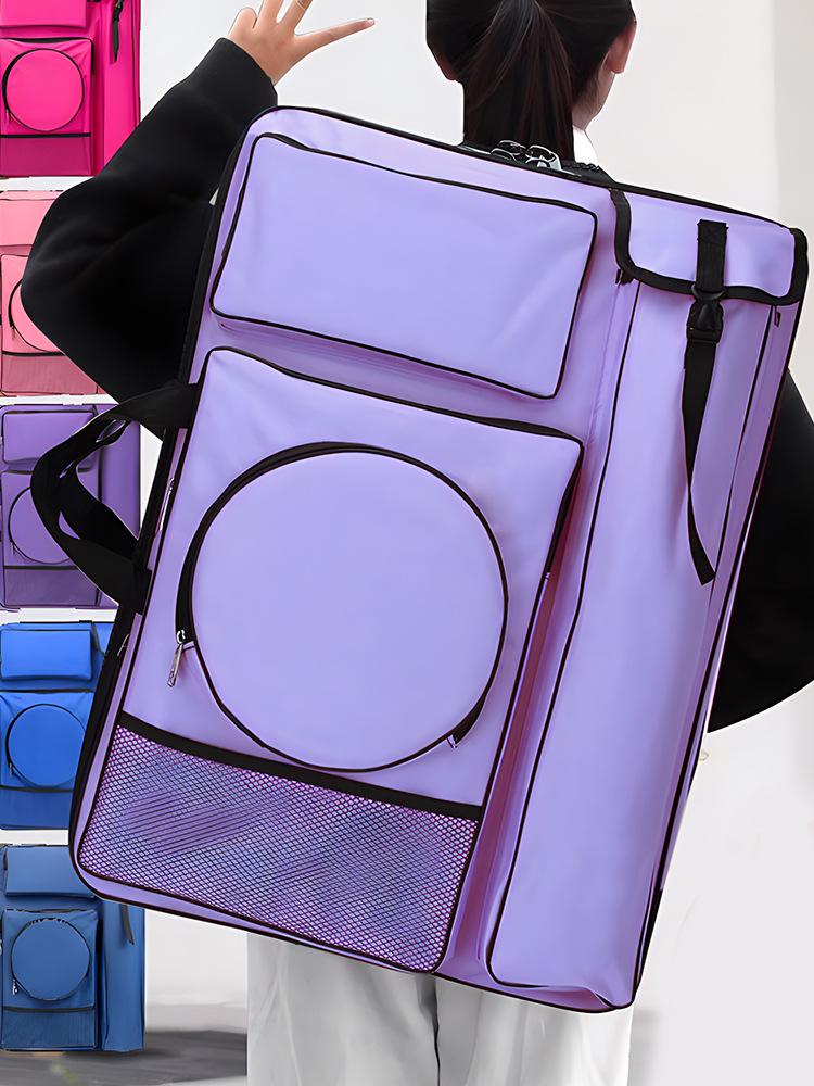 4K Multifunctional Waterproof Art Backpack - Large Zipper, Multi-Color Sketching & Drawing Board Bag