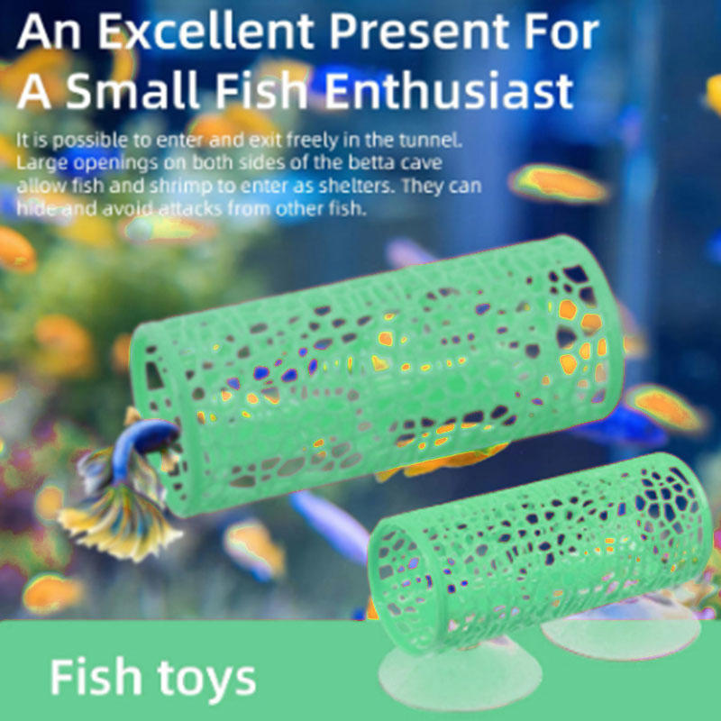 

Aquarium Fish Tunnel Toys Betta Fish Tunnel Hideouts & Playground Caves for Betta Guppies & Bottom Feeders