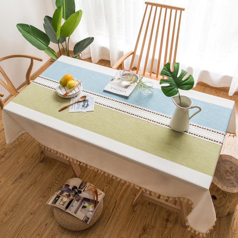 Imitation Cotton And Linen Waterproof And Oil-Proof Rectangular Tablecloth Leave-In Household Dining Table Cloth Coffee Table Cloth