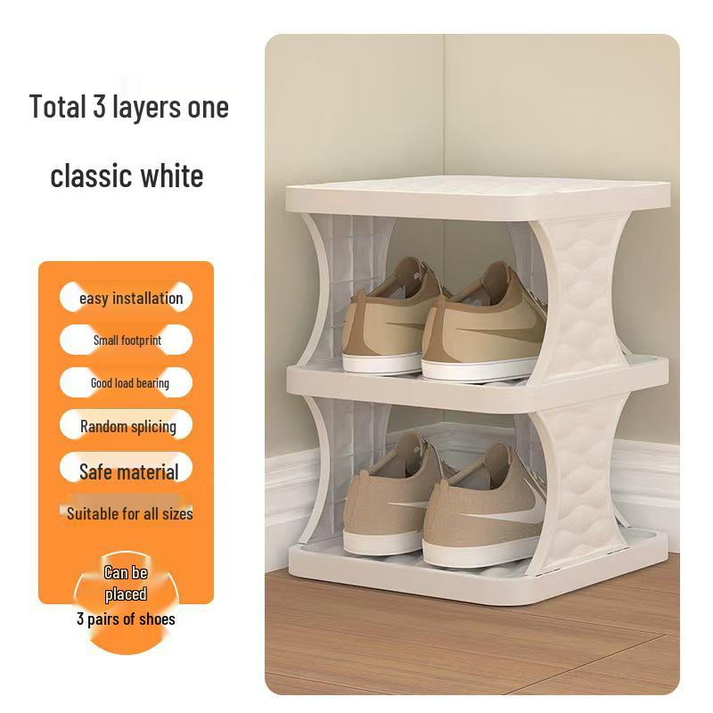 Kompaktes mehrschichtiges Schuhregal: Platzsparendes Klappdesign für die Aufbewahrung im Eingangsbereich