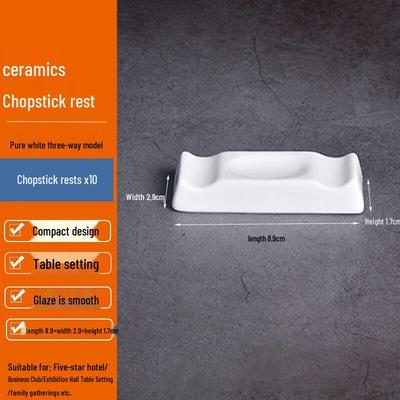 Huabeishi Ceramic Dual-Use Chopstick and Spoon Rest