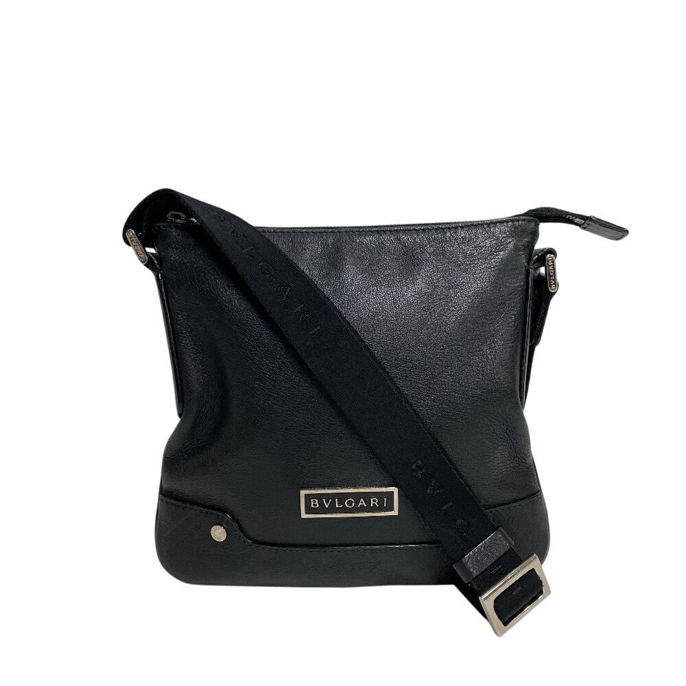 

BVLGARI 32314 leather Urban Shoulder Bag black leather mens Used