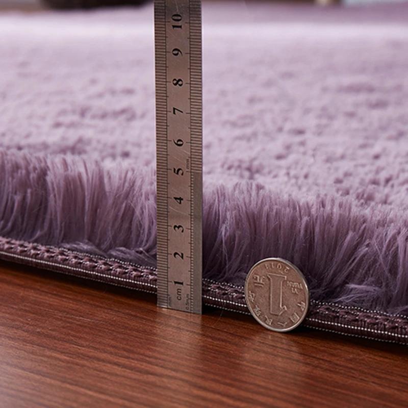 Silky Fluffy Carpet Modern Home Decor Long Plush Shaggy Rug Children's Play Mats Sofa Living Bedroom Bedside Mat Balcony Carpets