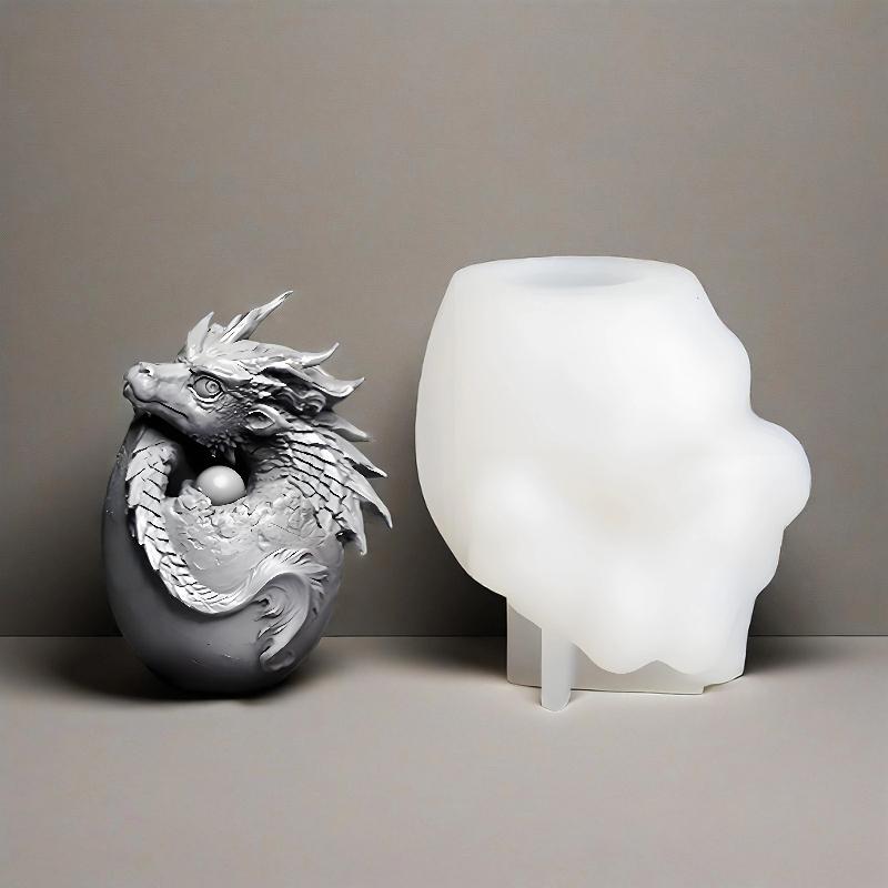 Dragon Egg Resin Mold Epoxy Silicon Fondant Molds Cute 3D Dragon Keychain DIY Crafts Ornaments Casting Animals Mould