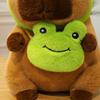 1 Piece Soft Simulation Doll Frog Transforms Capybara Plush Toys Rabbit Dinosaur Kapibala Anime Fluffty Toy Birthday Gift