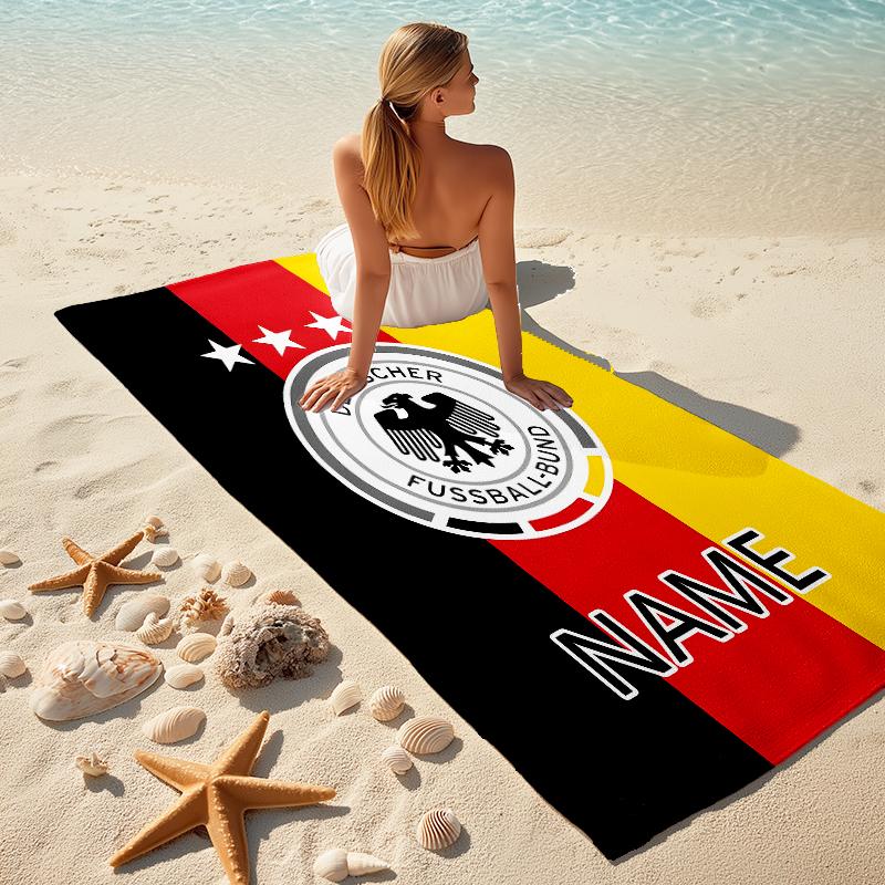 Personalized Lion Crest Emblem Beach Towel Microfiber Beach Towel Thin Absorbent for Beach Swimming Yoga Bath Sports. 0910148