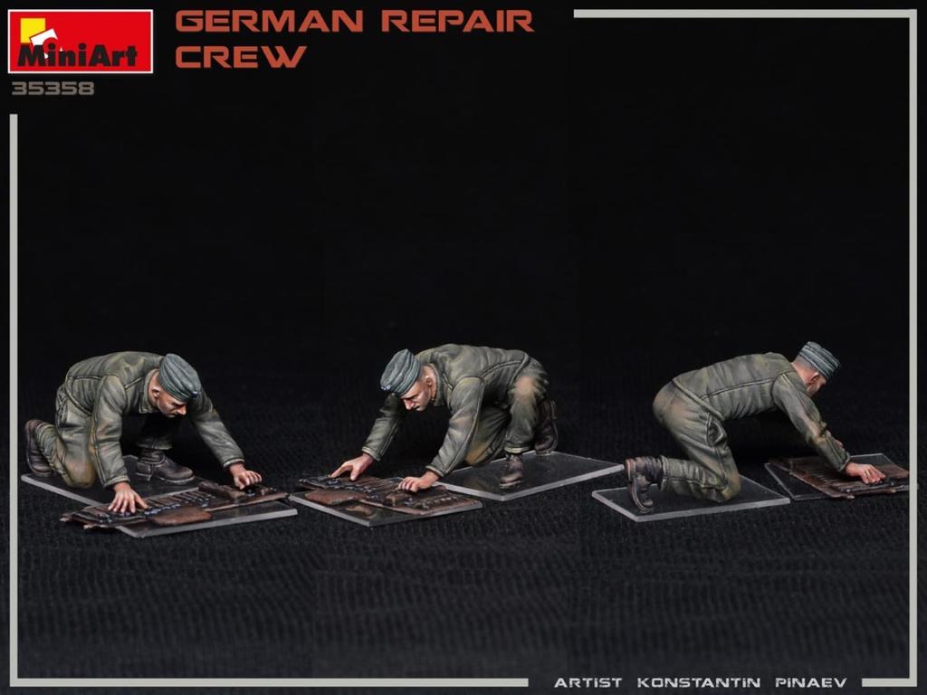 Miniart German Army Repair Crew Plastic Model MA35358 1/35 (4 Figures)
