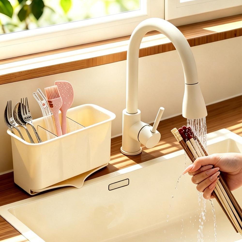 Wall-mounted Kitchen Sink Sponge Holder Ventilated Sponge Storage Box  Kitchen Counter-top