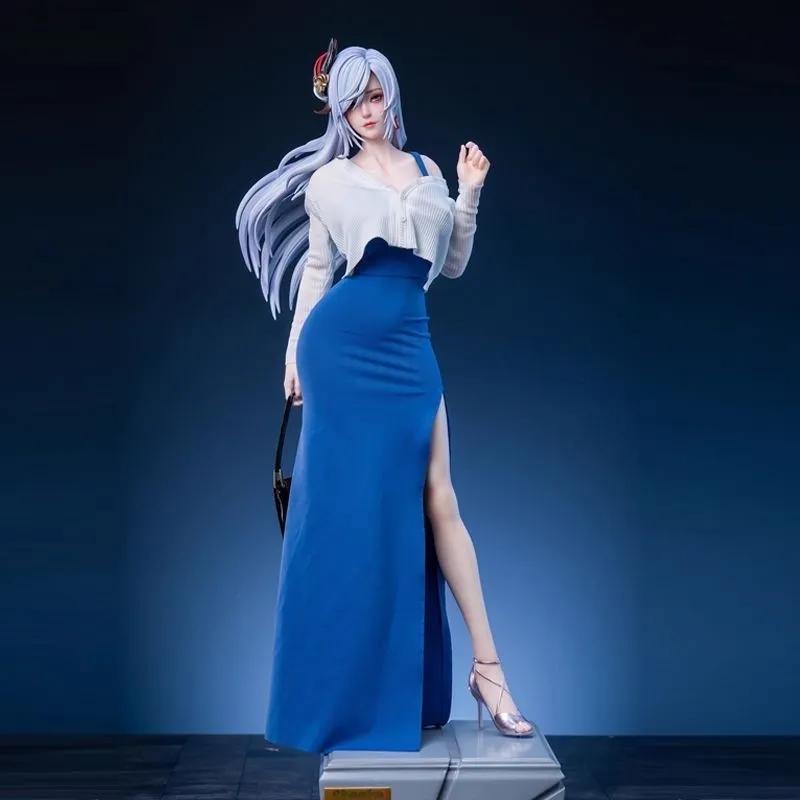 

47cm Genshin Impact Anime Figure Shenhe Large Size Beauty Girl Model Trendy Toy Desktop Ornament Collectible Holiday Gift