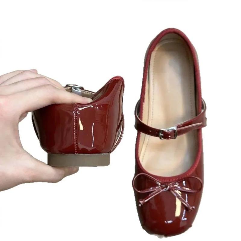 2025 Spring/Summer New Women's Mary Jane Shoes Fashion Bow Shoes Casual Low Heel Dresses Street Style Shoes