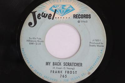 7-Zoll Schallplatte FRANK FROST - My Back Scratcher / Harp And Soul 765 JEWEL RECORDS 1966 US Blues Gebraucht