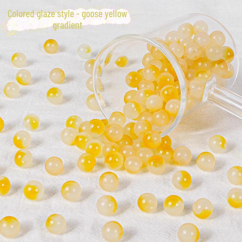 8mm Jade Glass Flower Beads for DIY Bracelets and Accessories