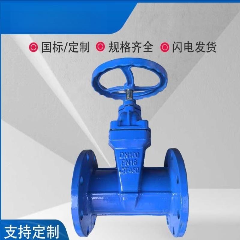 DN65 Manual Non-Rising Stem Flange Soft Seal Gate Valve