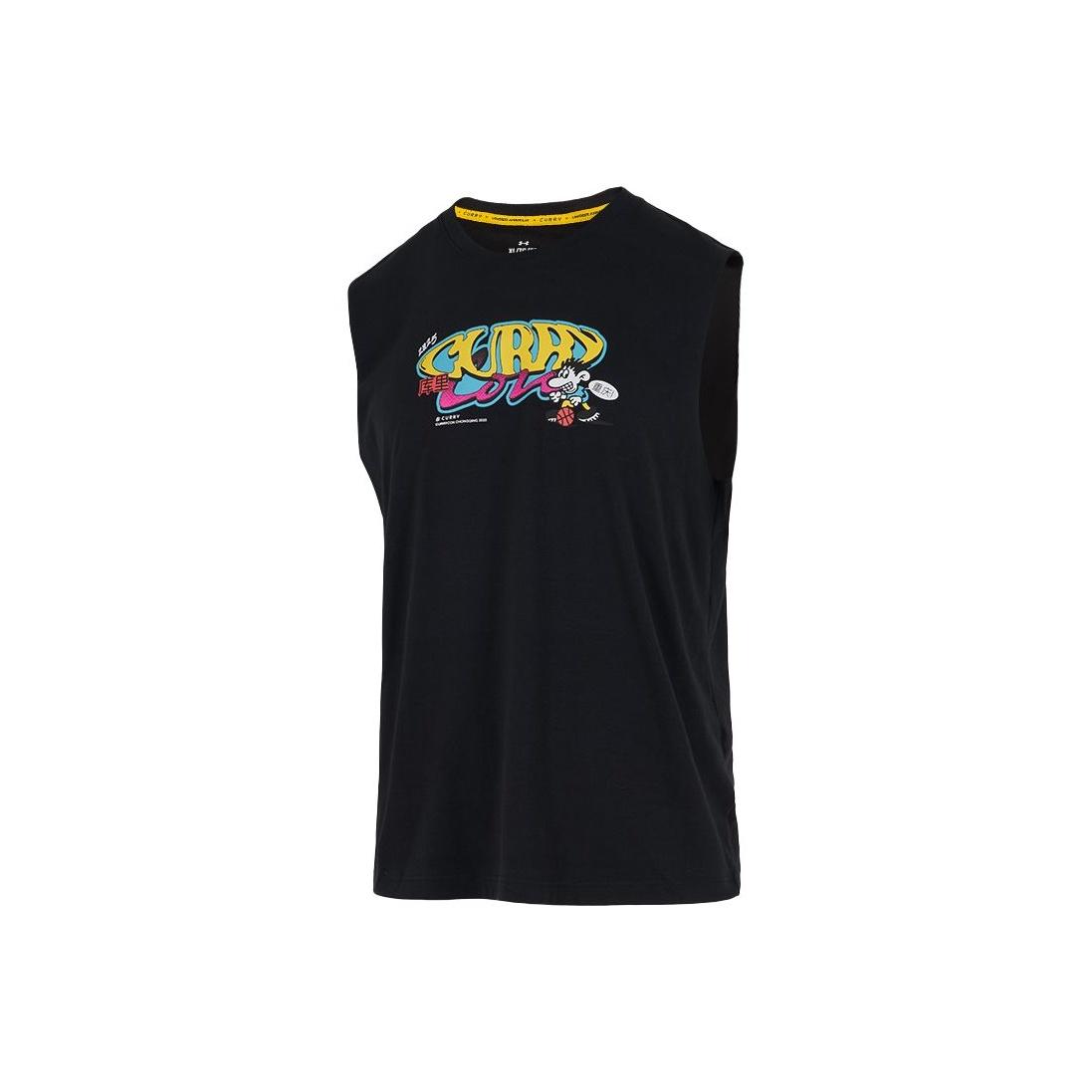 

Under Armour Curry Con Graphics Безрукавная Удобная Универсальная Майка Мужские топы 6016100-001 2XL