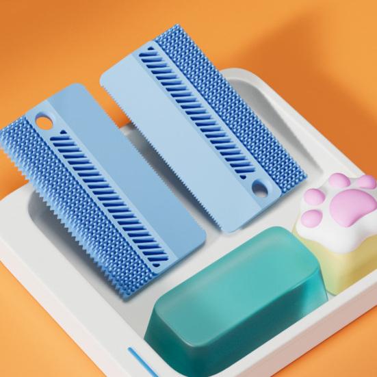 Rubber Pet Hair Remover, 2-in-1 Dog Cat Grooming Brush, Reusable Lint Remover, Double-Sided Pet Fur Removal Brush for Furniture Sofa Carpet Car Seat