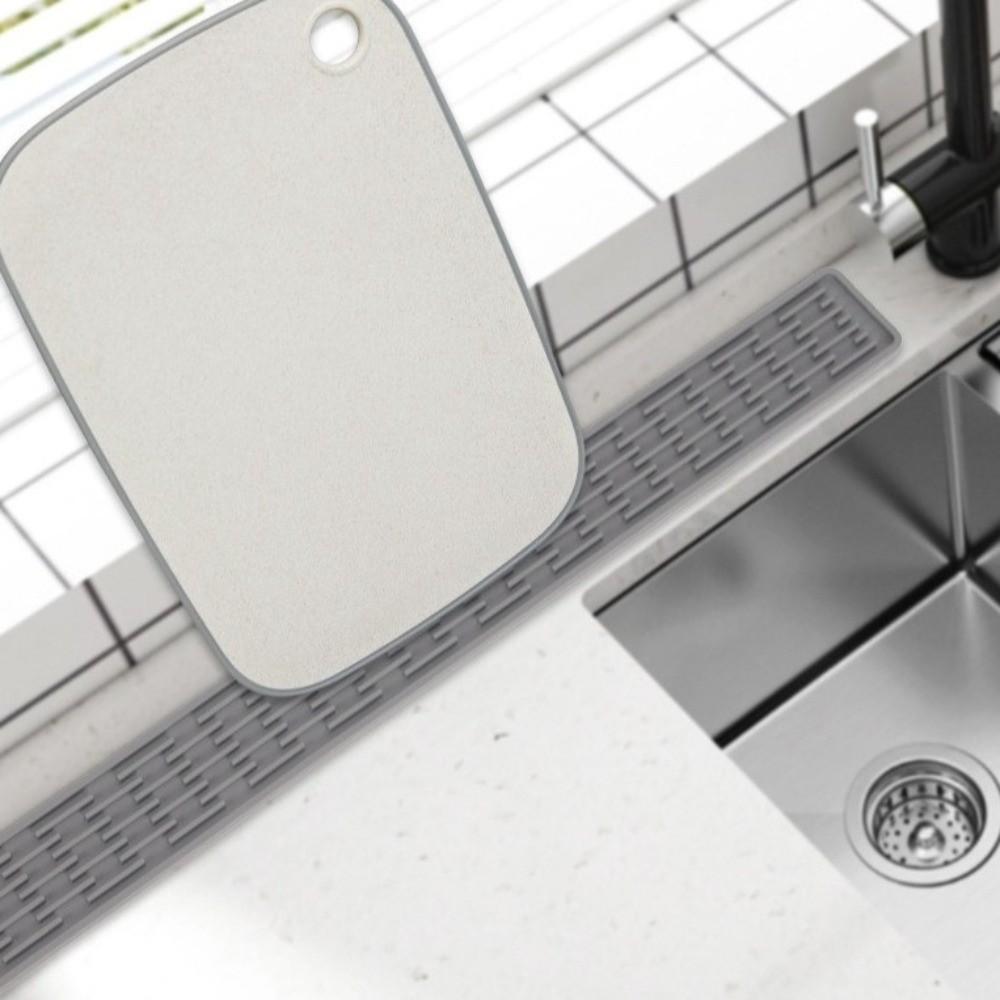 Rutschfeste Silikon-Abtropfmatte Große Größe Längeres Trocknen von Geschirr Wasserhahnmatte Multifunktionale Faltbare Abtropfmatte Geschirr