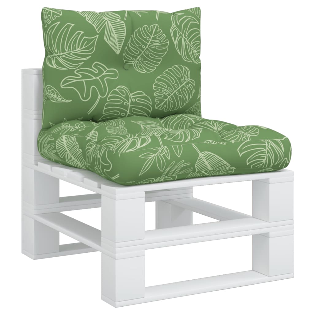 Pallet Cushions 2 pcs Leaf Pattern Oxford Fabric