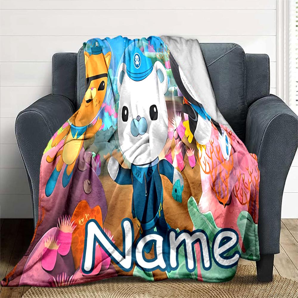 Customiz Name Personality Octonauts Blanket Soft &Warm Sofa Office Bed Travel Lunch Break Blanket, Gift Suitable All Seasons