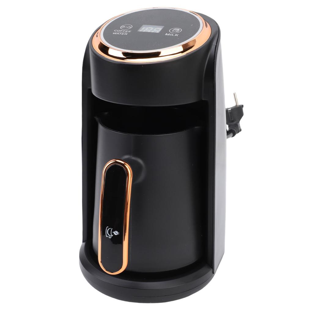 Turkish Coffee Machine 600W Anti Overflow 300ML Visible Turkish Coffee Maker 4 Cup for Home Office