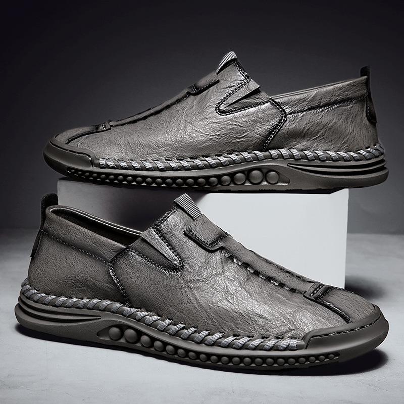 Frühling und Sommer 2025 Neue Übergröße Herren Freizeitlederschuhe Handgefertigt Außenhandel Herrenschuhe Ein Schuh