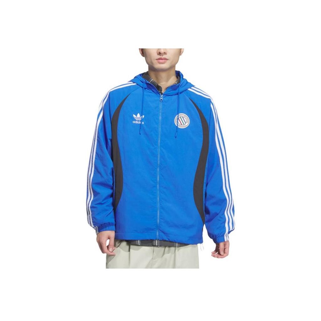 adidas Eredeti Adicolor FW24 Ősz Tél Sorozat Laza Fazon Kapucnis Dzseki Férfi Dzsekik Kék JL8360