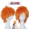 Bright Bleach Kurosaki Ichigo Wig Cosplay Hairpiece Adult Party Prop