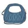 MIU MIU Wander Matelassé Hobo Bag Women Handbags Blue 5BP078_N88_F0F16