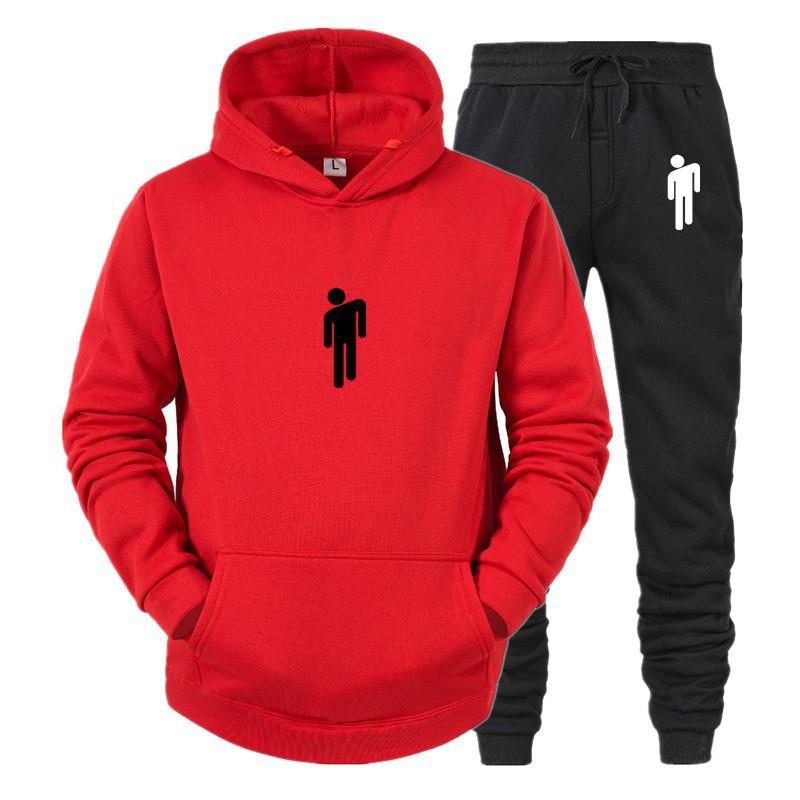 Hot Search Men's Women's Loose Hoodie Set Printed Couple Fashion