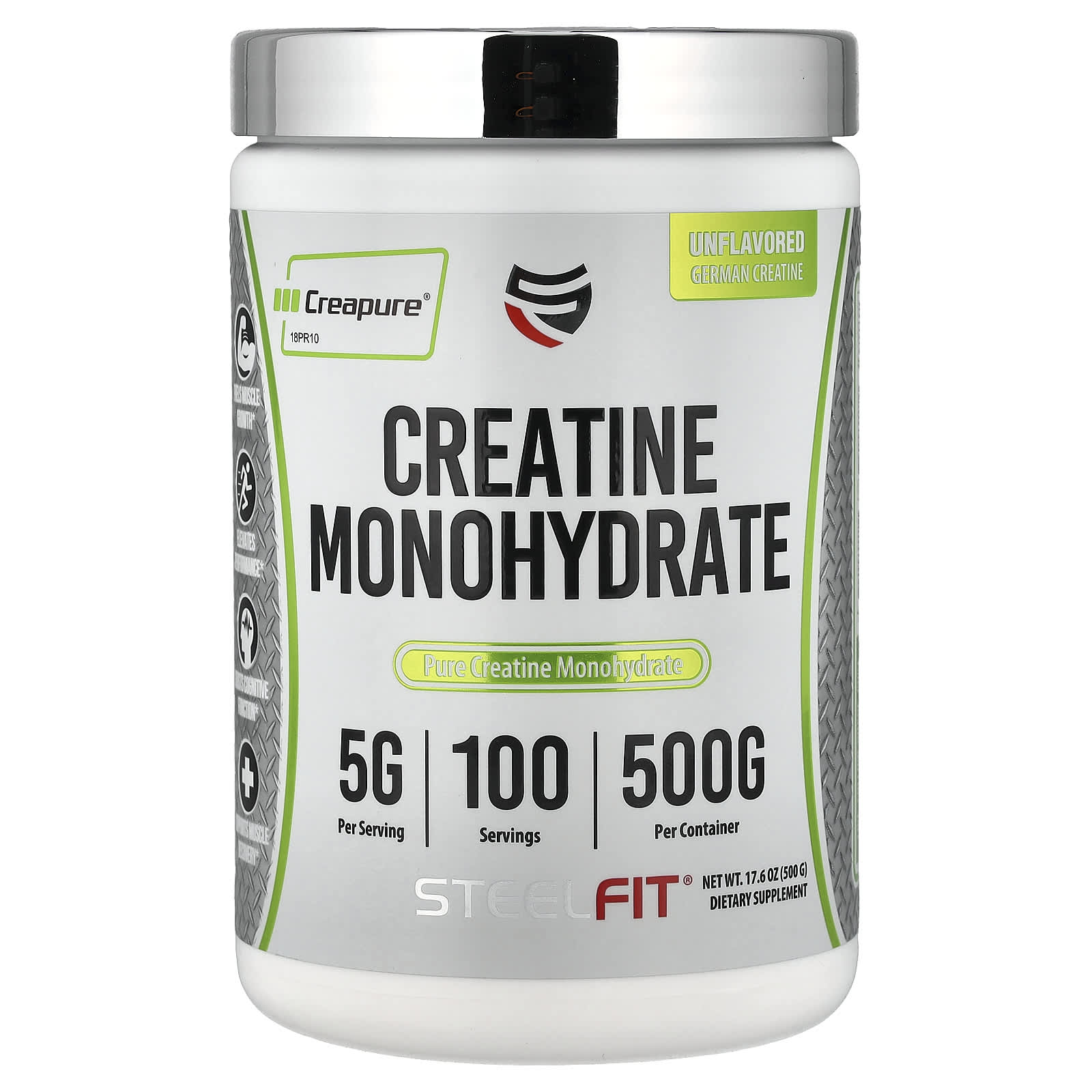 

SteelFit, Creatine Monohydrate, Unflavored, 500g (17.6oz)