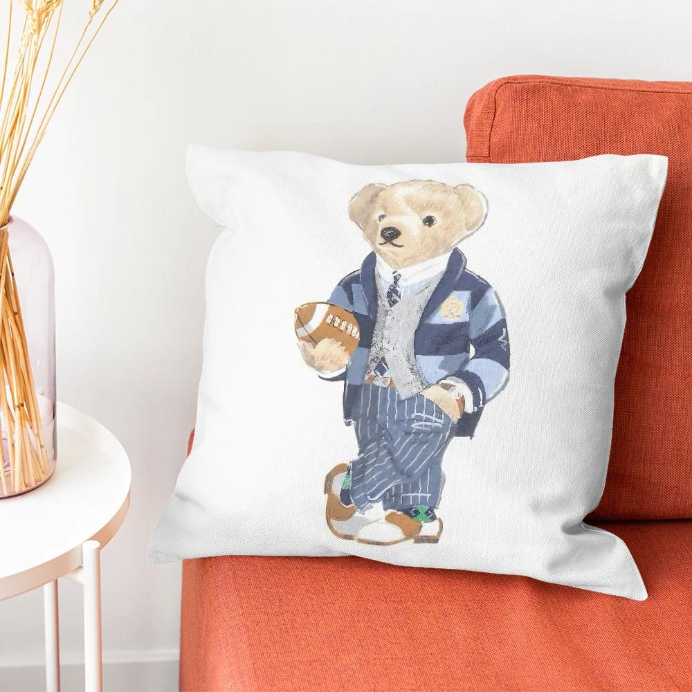 Fashion Bear P-PoloS Pillow Case Pillow Case Living Room Sofa Cushion Cover Suitable For Home Bedroom Room Decoration