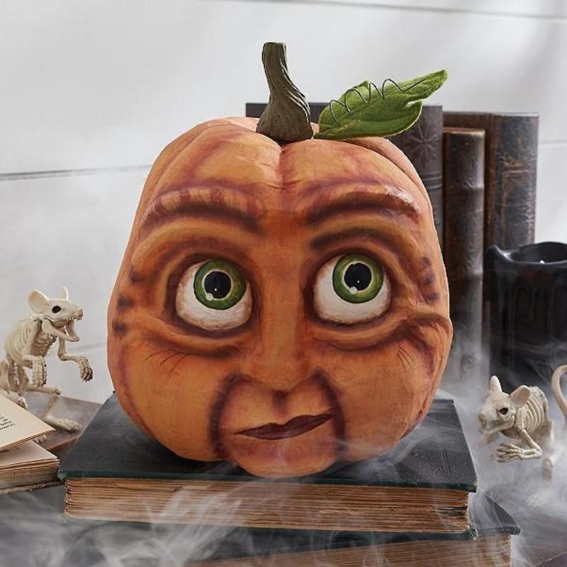 Statuie de grădină Om Dovleac de Halloween Nou Ornament de masă Artizanat din rășină Decorațiune creativă