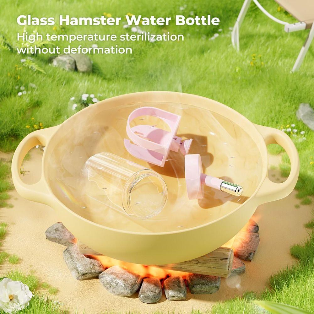 With Stand Holder Small Animal Water Dispenser 120ml Automatic Feeder for Hamster Golden Bear