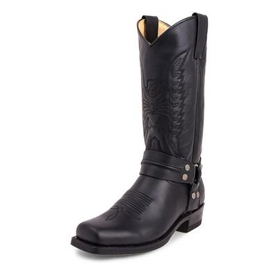 Fashion 2024 New Western Cowboy Boots Black Brown Faux Leather Retro Embroidered Men Boots Boots for Men Vintage Boots Botas Hombre