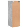 Wall Cabinet with Glass Doors Concrete Grey 35 x 37 x 100 cm