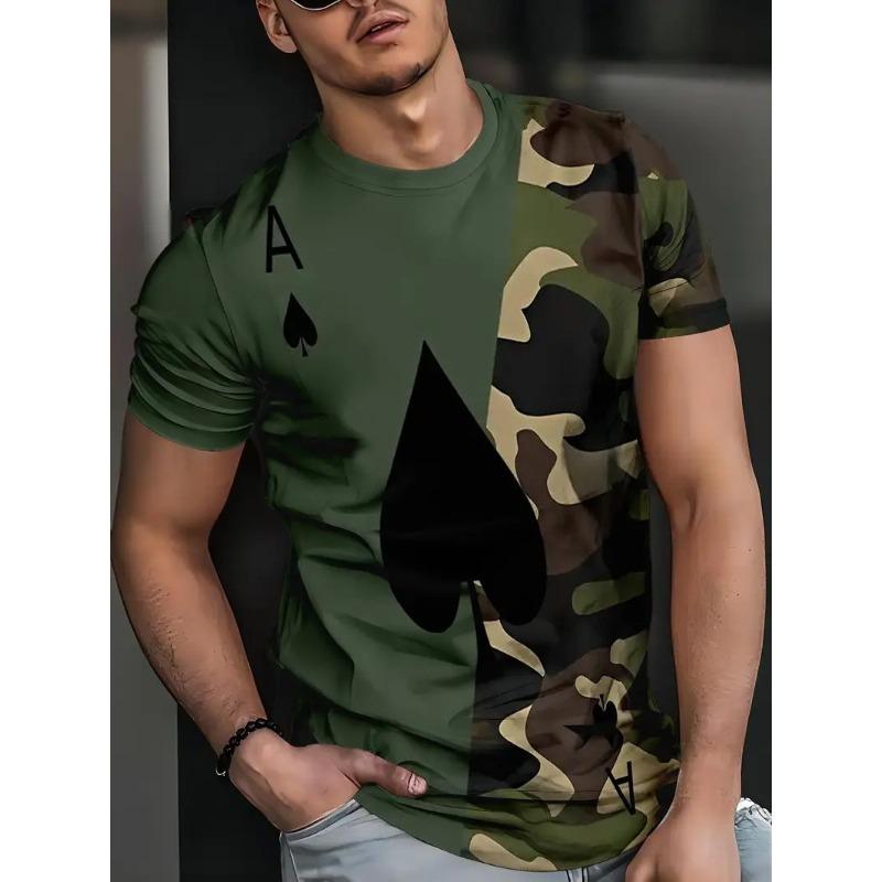 American cartoon gradual change color printing short-sleeved crew neck t-shirt, summer new loose versatile casual top