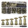  110Pieces Binding Screws Crossed Head Metal Screws Rivets Book Binding Rivets